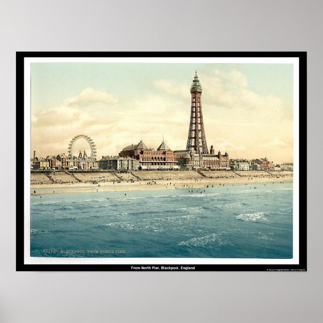 Pôster Do North Pier, Blackpool, Inglaterra (Frente)