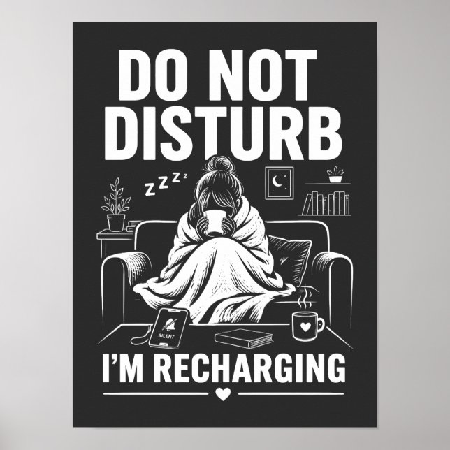 Poster Do Not Disturb Introvert Mode (Frente)