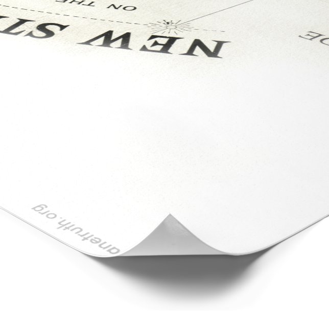 Poster do "NOVO MAPA PADRÃO DO MUNDO" de Gleason (Borda)