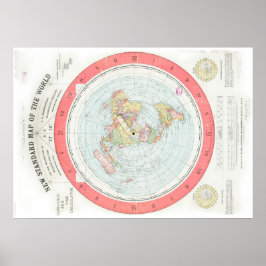 Poster do "NOVO MAPA PADRÃO DO MUNDO" de Gleason