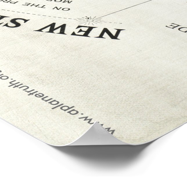 Poster do "NOVO MAPA PADRÃO DO MUNDO" de Gleason (Borda)