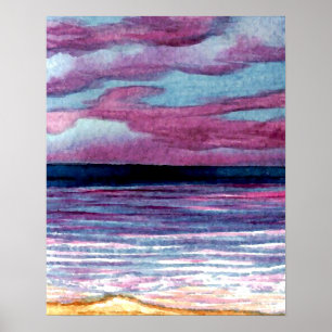 Poster do oceano de CricketDiane - beira-mar