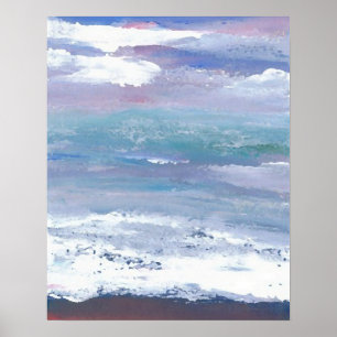 Poster do oceano de CricketDiane - mar Moonscape