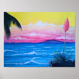 Poster do Oceano Sunset