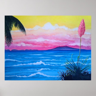 Poster do Oceano Sunset