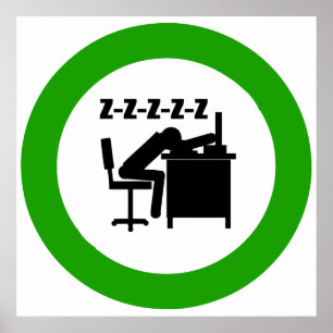 Poster do Office Worker de dormir