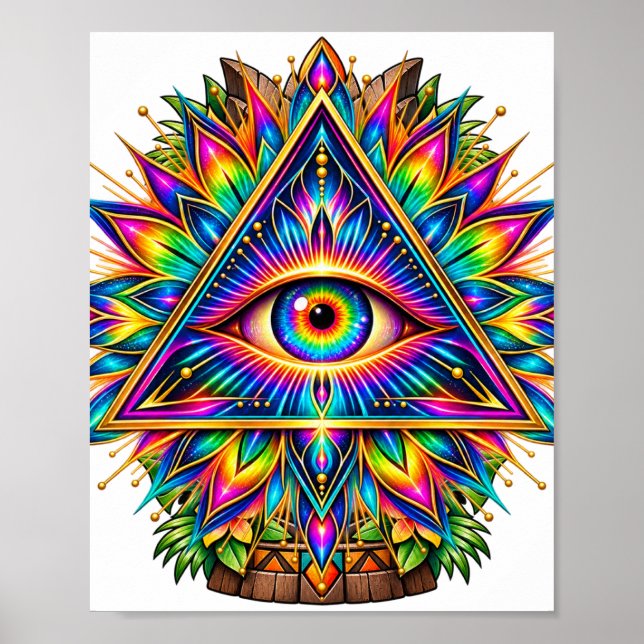 Poster do Olho Explosão Prismática do Sol (Frente)