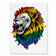 Poster do Orgulho Lion LGBTQ+ do Rainbow Mane Roar