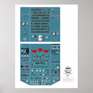 Poster do painel A320 aéreo