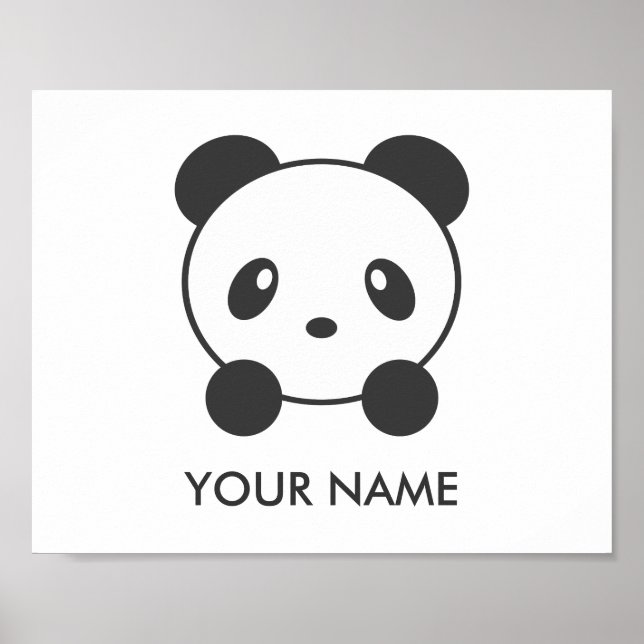 Poster do panda personalizado (Frente)