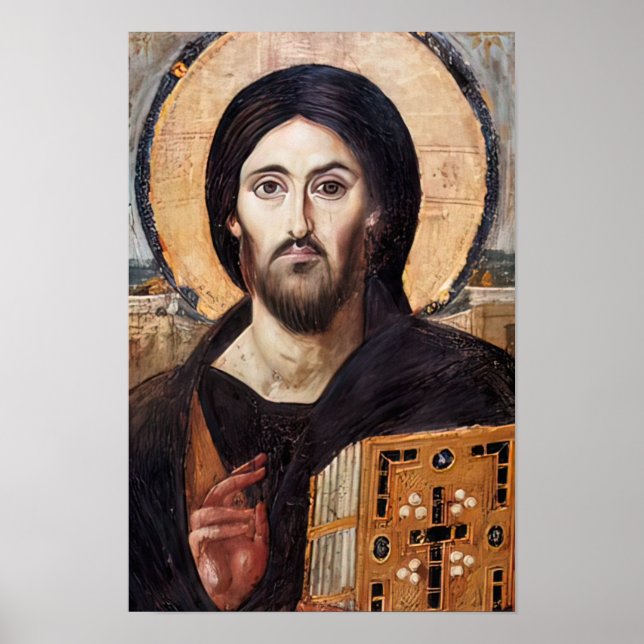Poster do Pantocrator de Jesus Cristo (Frente)