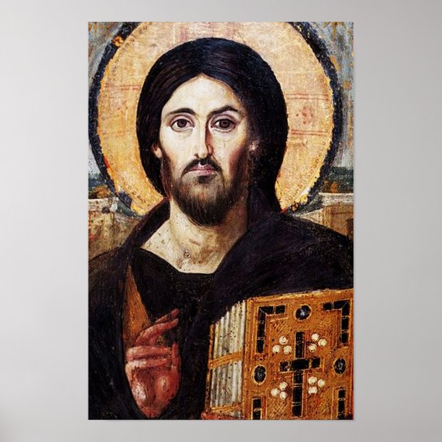 Poster do Pantocrator de Jesus Cristo (Frente)