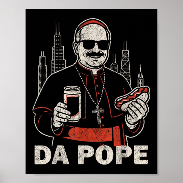 Poster Do Papa Da América O Papa Leo Xiv Engraçado Vi (Frente)