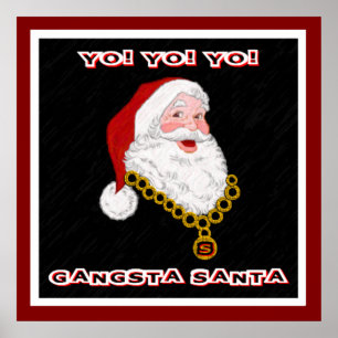 Poster do papai noel de Gangsta