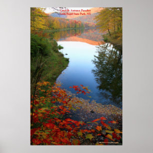 Poster do paraíso do outono de Catskills