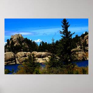 Poster do parque estadual de Custer do lago Sylvan