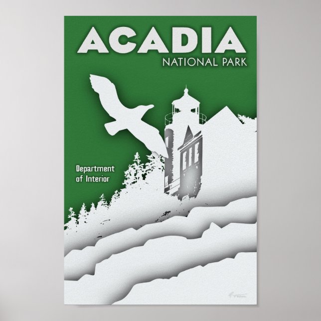Poster do Parque Nacional Acadia (Frente)
