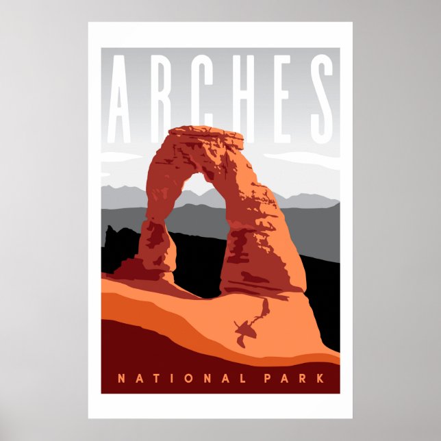 Poster do Parque Nacional Arches Original (Frente)