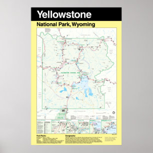 Poster do parque nacional de Yellowstone grande