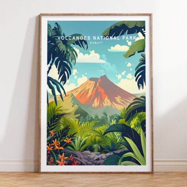 Poster do Parque Nacional dos Vulcões no Havaí, vu (Criador carregado)