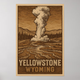 Poster do Parque Nacional Yellowstone - Arte Cena 