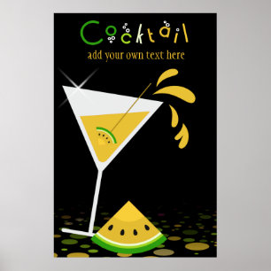 Poster do Partido Cocktail de Watermelon Martini A