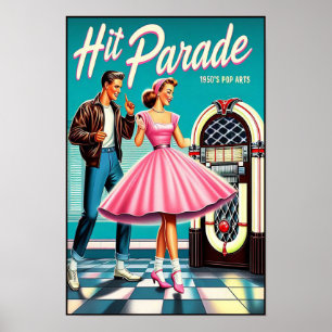 Poster do Partido Dança Vintage 1950s