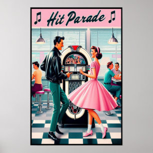 Poster do Partido Dança Vintage 1950s