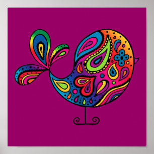 Poster do pássaro do arco-íris