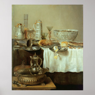 Pôster Do pequeno almoço vida ainda, 1638