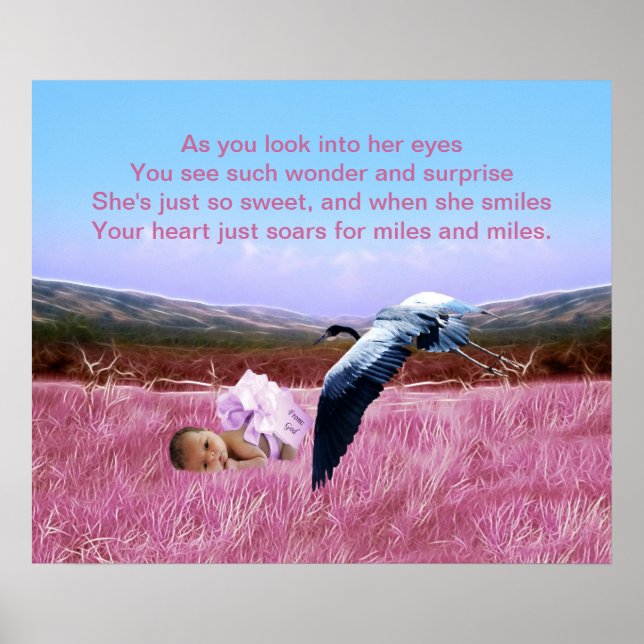 Poster do poema da Baby Girl (Frente)