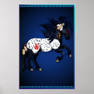 Poster do pônei da guerra do Appaloosa grande