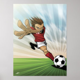 Poster do pontapé do futebol