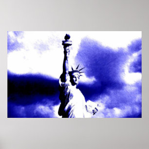 Poster do pop art da estátua da liberdade