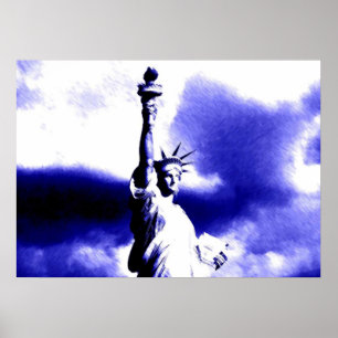 Poster do pop art da estátua da liberdade