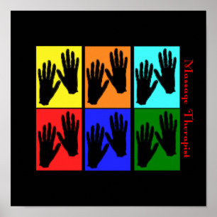 Poster do pop art do terapeuta da massagem