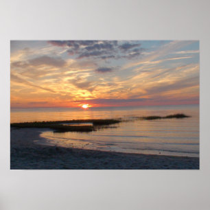 Poster do por do sol de Cape Cod