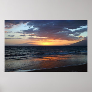 Poster do por do sol de Keawakapu