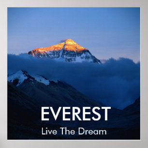 Poster do por do sol de Monte Everest