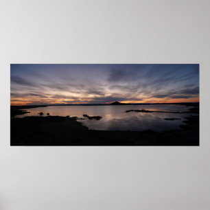 Poster do por do sol de Myvatn do lago