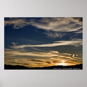 Poster Do "por do sol deserto" - por Andrew Gettler