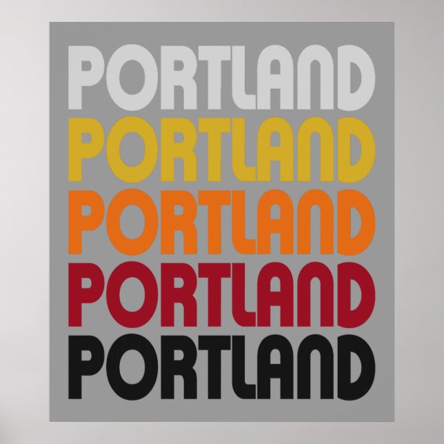 Poster do Portland Retro (Frente)