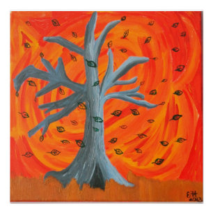 Pôster Do "poster 20x20 de pintura acrílico da queda