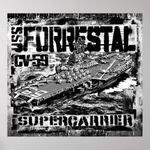 Poster do poster de Forrestal do porta-aviões