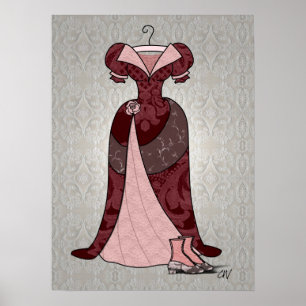 Poster Do "poster do vestido de chá Victorian"