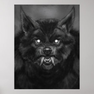 Pôster Do "posters da cara homem-lobo"