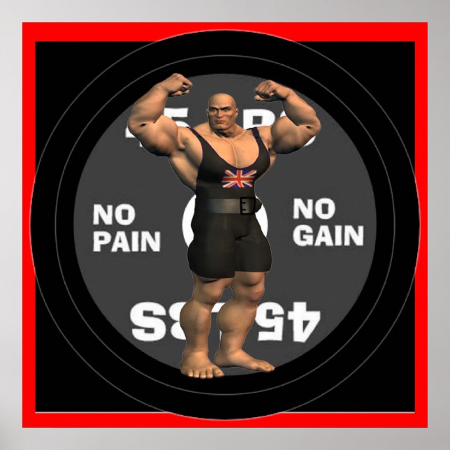 Poster do Powerlifter da Grã-excelente (Frente)
