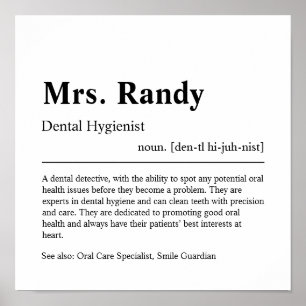 Poster do Presente Personalizado da Higienista Den