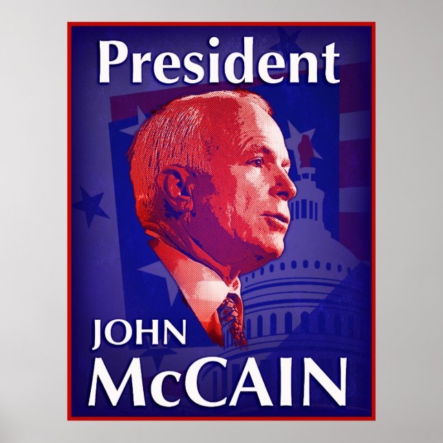 Poster do Presidente John McCain (Frente)