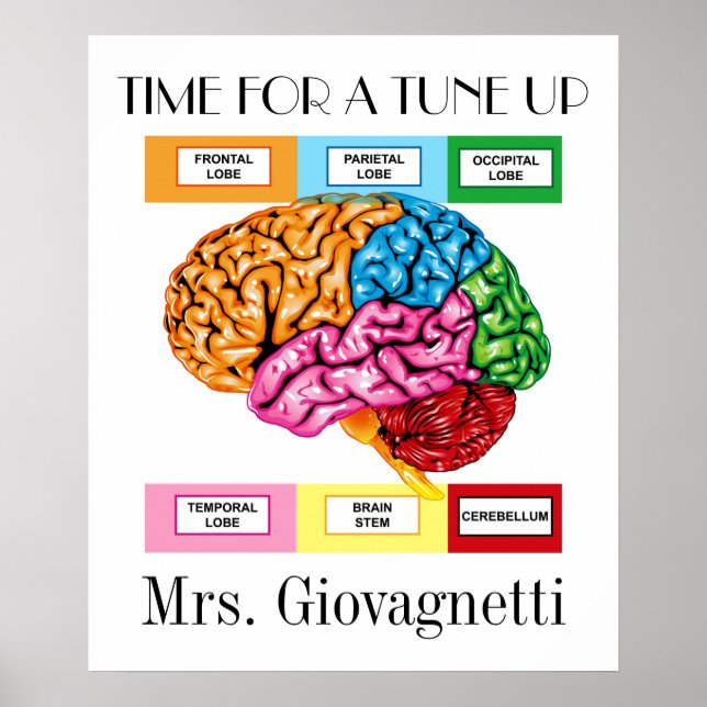 Poster do professor de humor cerebral (Frente)